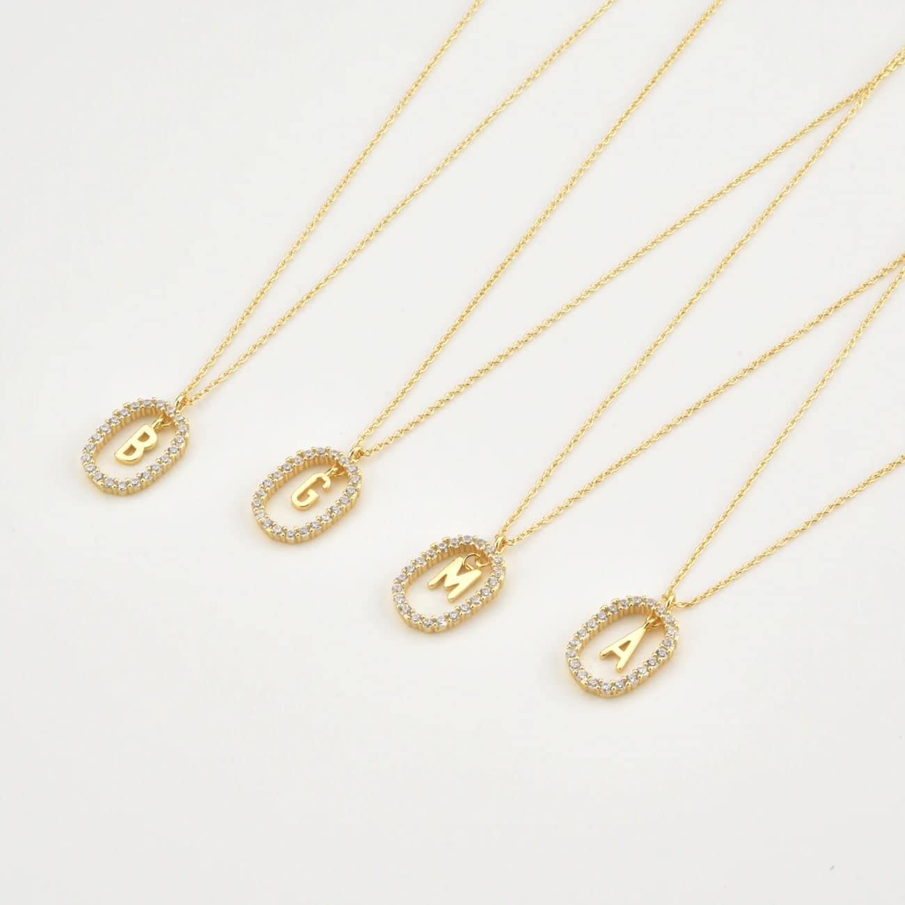 Clear Zircon Letter Necklace 56 Clear Zircon Letter Necklace | Go Glam Girl shop