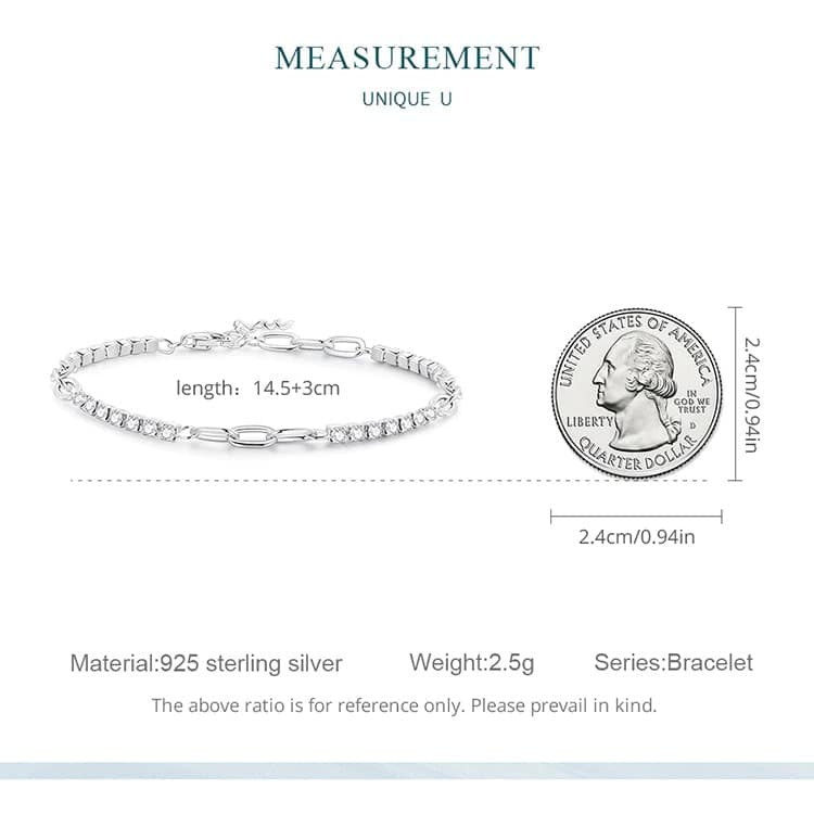 O-Chain Link Splice Tennis Bracelet | S925 Sterling Silver | Go Glam Girl 10 O-Chain Link Splice Tennis Bracelet | Go Glam Girl shop