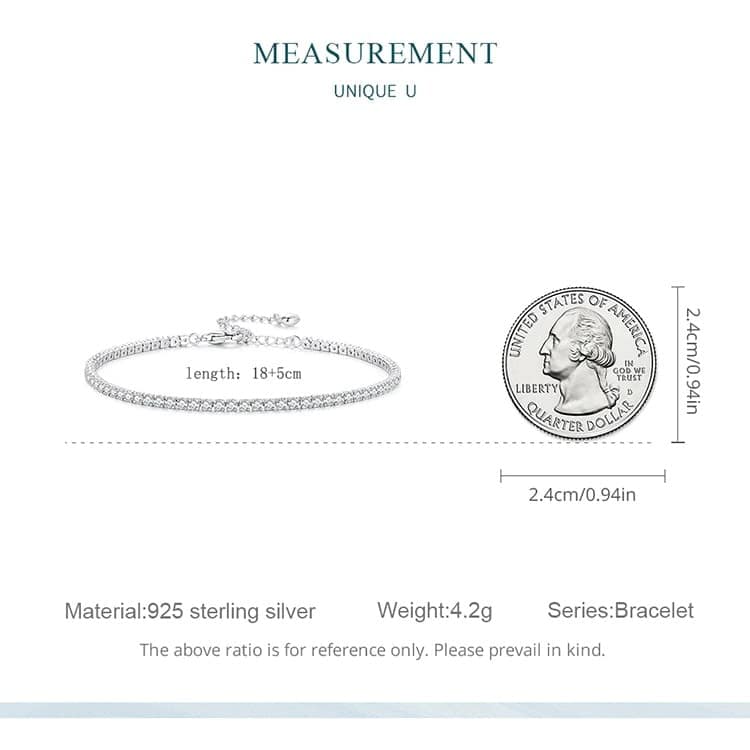 Adjustable Classic Tennis Bracelet | S925 Sterling Silver | Go Glam Girl 13 Adjustable Classic Tennis Bracelet | Go Glam Girl jewelry shop