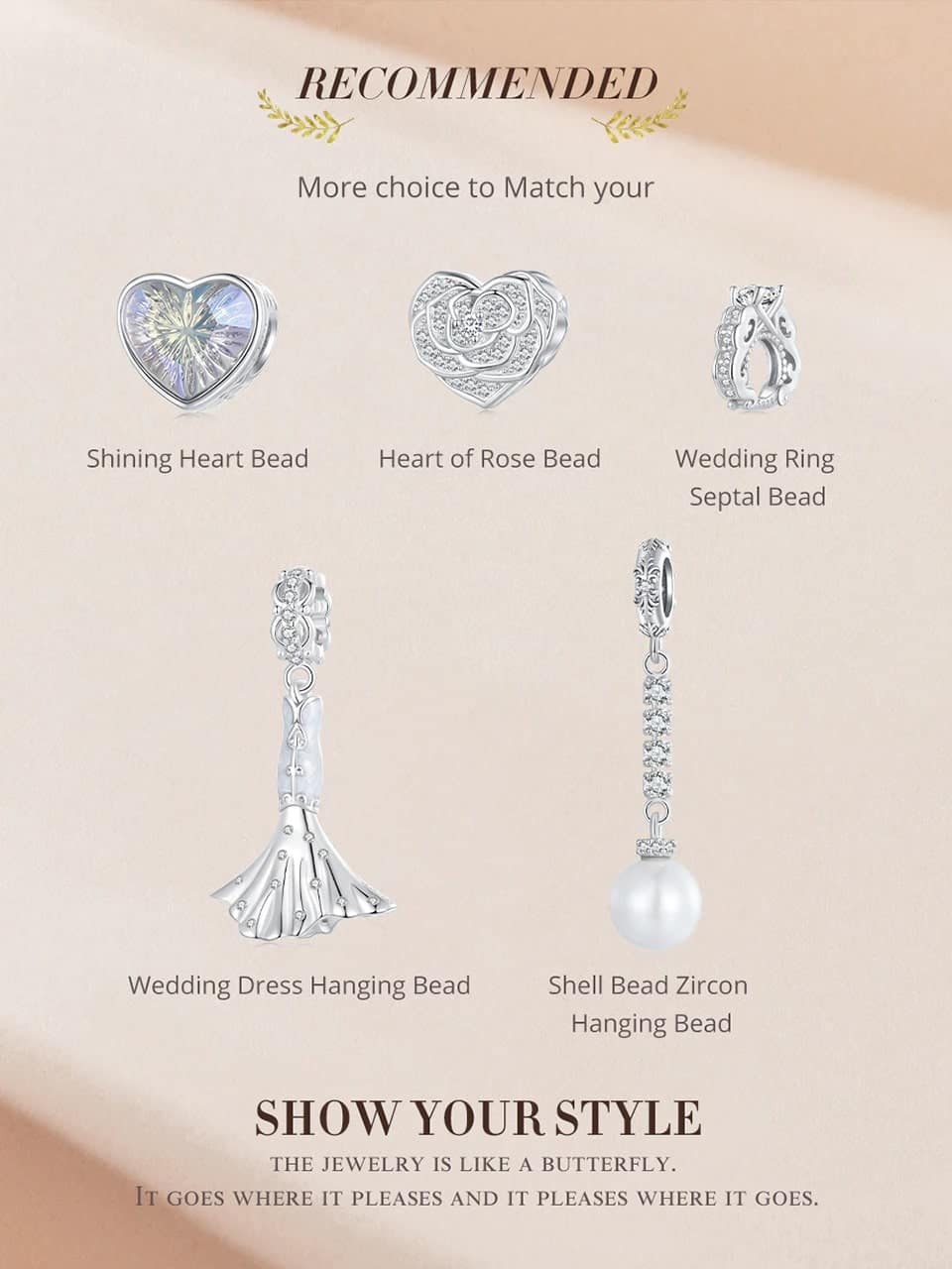 Wedding Dress Dangle Charm 15 Wedding Series | Go Glam Girl jewelry shop