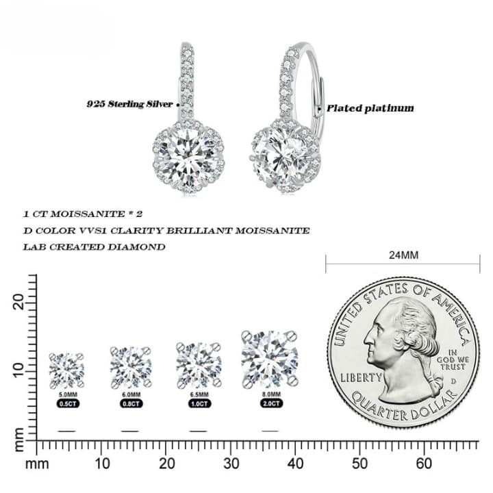 Delicate Round Moissanite Hoop Earrings 14 S925 Delicate Round Moissanite Hoop Earrings | Fine Jewelry | Go Glam Girl jewelry shop