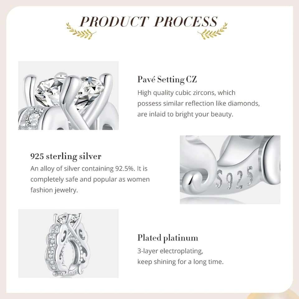 Engagement Ring Charm for Pandora Bracelet | Wedding Day Gift | S925 Sterling Silver | Go Glam Girl 10 Engagement Ring Charm | Wedding Series | Go Glam Girl jewelry shop