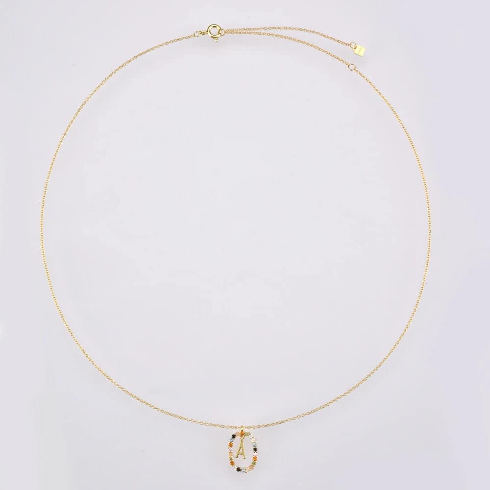 Colorful Letter Necklace 35 Colorful Letter Necklace | Go Glam Girl shop