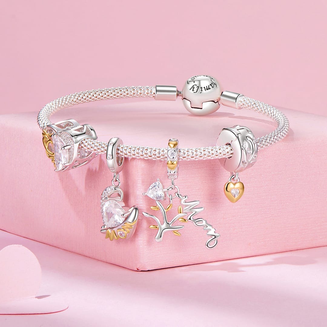 Mom Tree of Life Clip Charm for Pandora Bracelet | S925 Sterling Silver | Go Glam Girl 10 S925 Motherly Love Charms Collection | Go Glam Girl jewelry shop