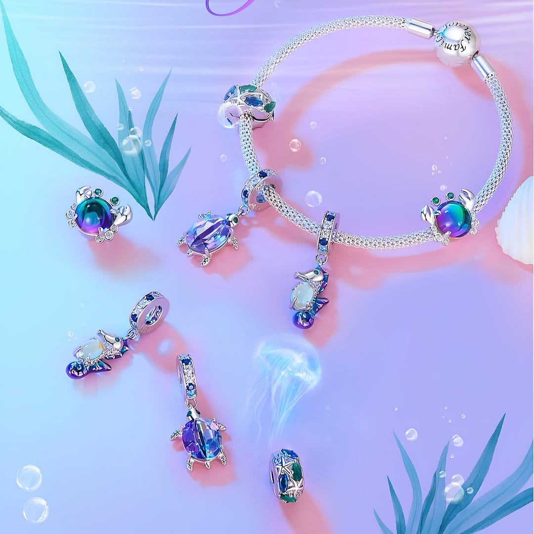 Dazzling Crab Charm for Pandora Bracelet | S925 Sterling Silver | Go Glam Girl 9 S925 Dreamy Ocean Charms Collection | Go Glam Girl jewelry shop